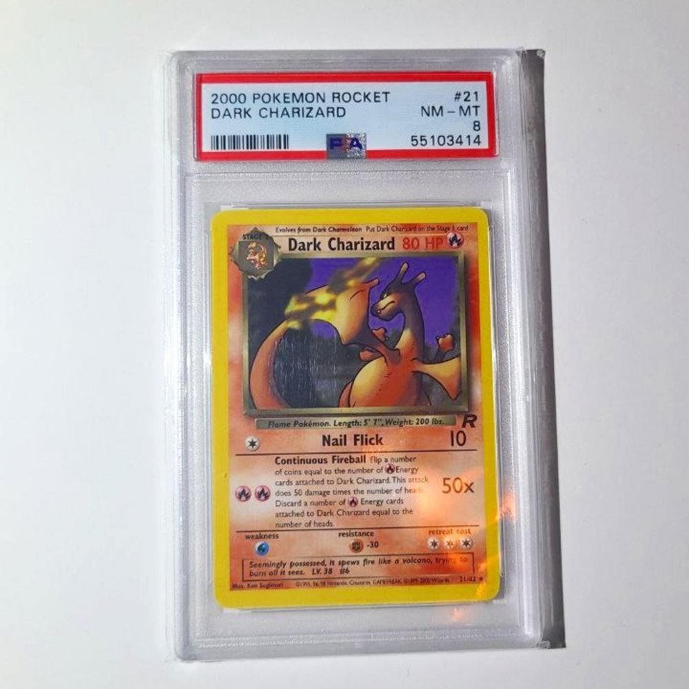 PSA 8 Charizard, 2000 WOTC - Pokemon Cards